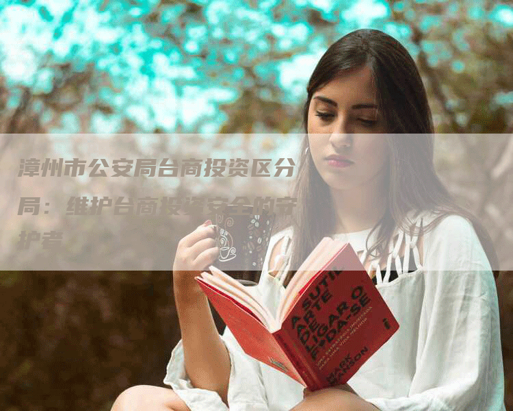 漳州市公安局台商投资区分局:维护台商投资安全的守护者