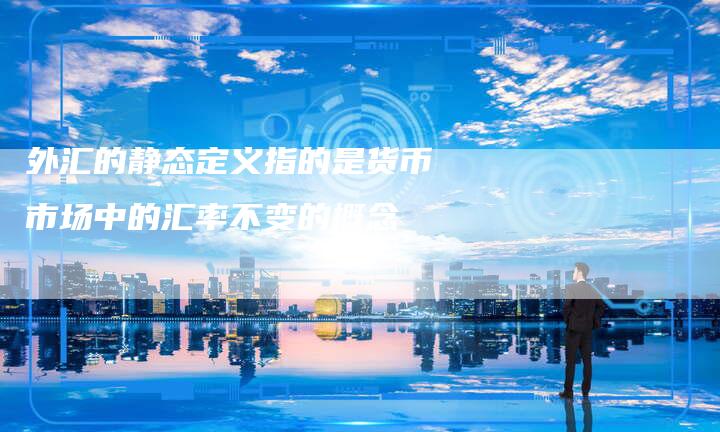 外汇的静态定义指的是货币市场中的汇率不变的概念
